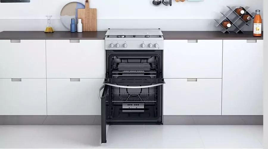 Indesit ID67G0MCW/UK 60cm Gas Double Cooker