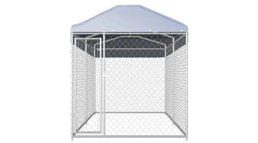 Vida XL Outdoor Dog Kennel Top 150.4"x75.6"x88.6"