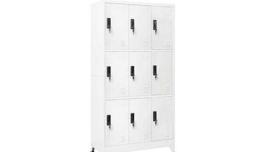 Vida XL Locker Cabinet White