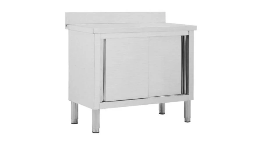 VidaXL work table with sliding doors 
