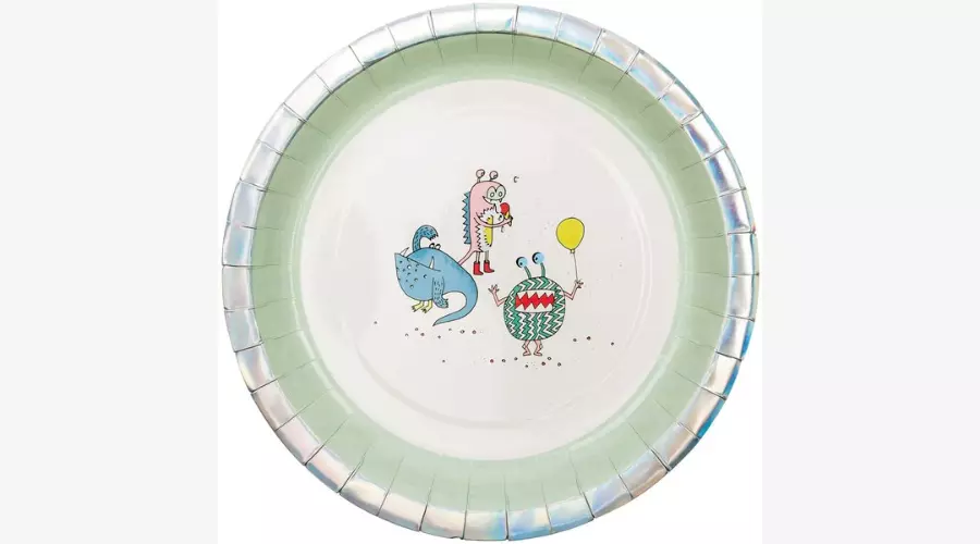 YEY! Let's Party paper plates Monster Party 12 pieces