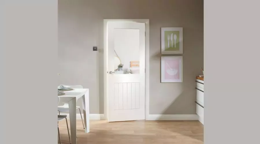 Suffolk Glazed White Semi Solid Internal Door 