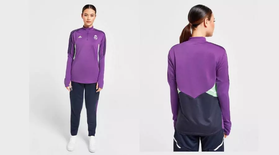 Real Madrid Adidas 1/4 Zip Training Top