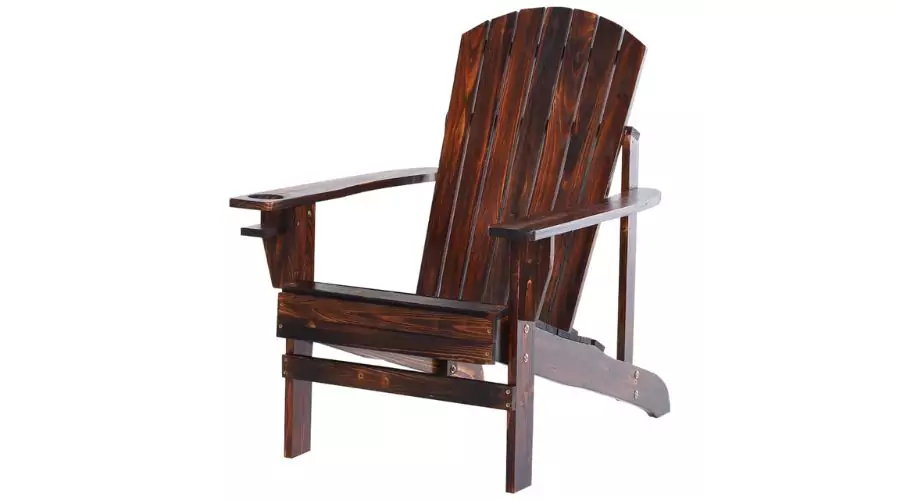 Adirondack Garden Chair with Cup Holder Sun Lounger Balcony Chair 