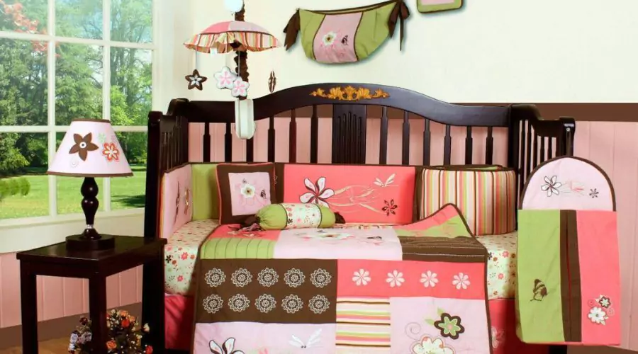 12PCS Bumperless Floral Dream Baby Nursery Crib Bedding Sets