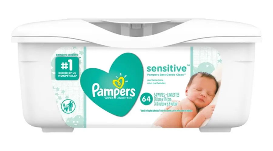 Pampers Sensitive Baby Wipes (Plastic-Free)