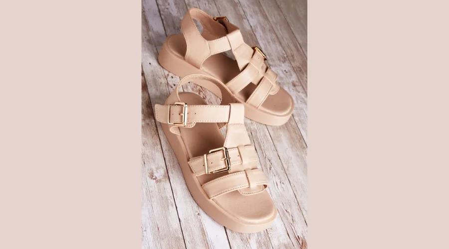Buckled Strappy Heeled Sandals