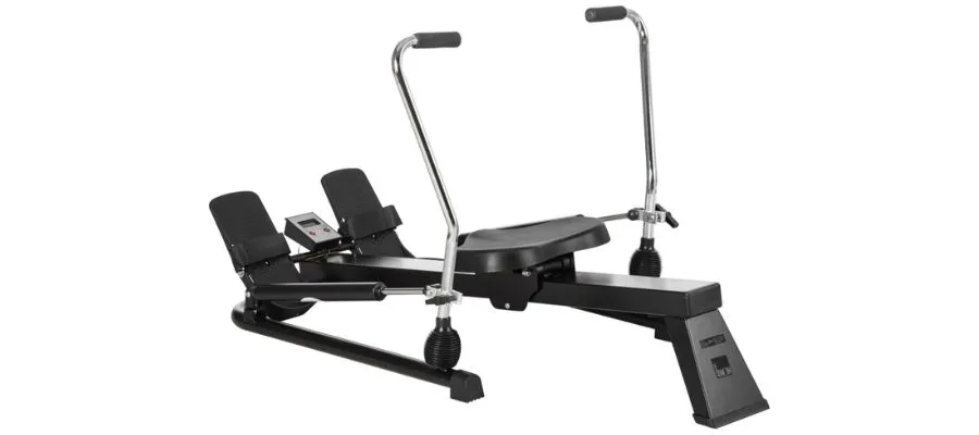 HOMCOM Rowing Machine with Adjustable Resistances and Digital Monitor