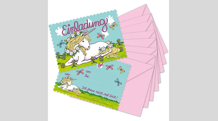 Lutz Mauder Invitation Cards, Unicorn, 8 pieces