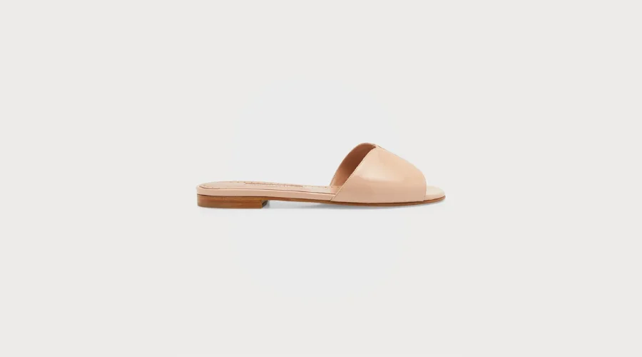 MANOLO BLAHNI K Houramu Patent Flat Slide Sandals