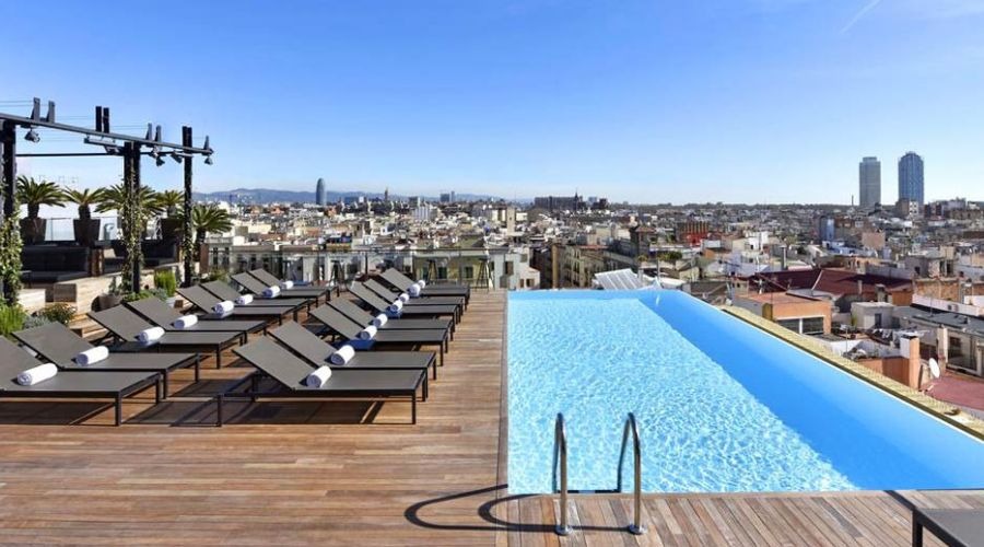 Modern Barcelona stay with a rooftop pool