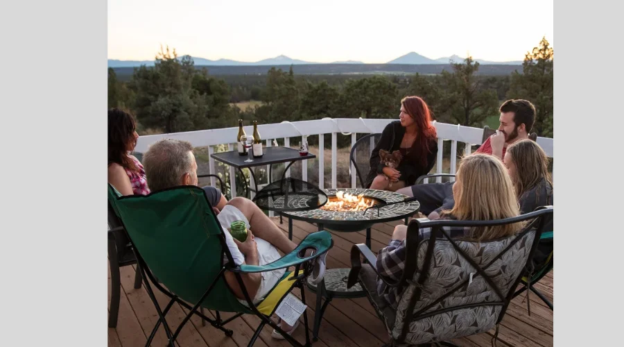 Outsunny fire table garden table with fire bowl