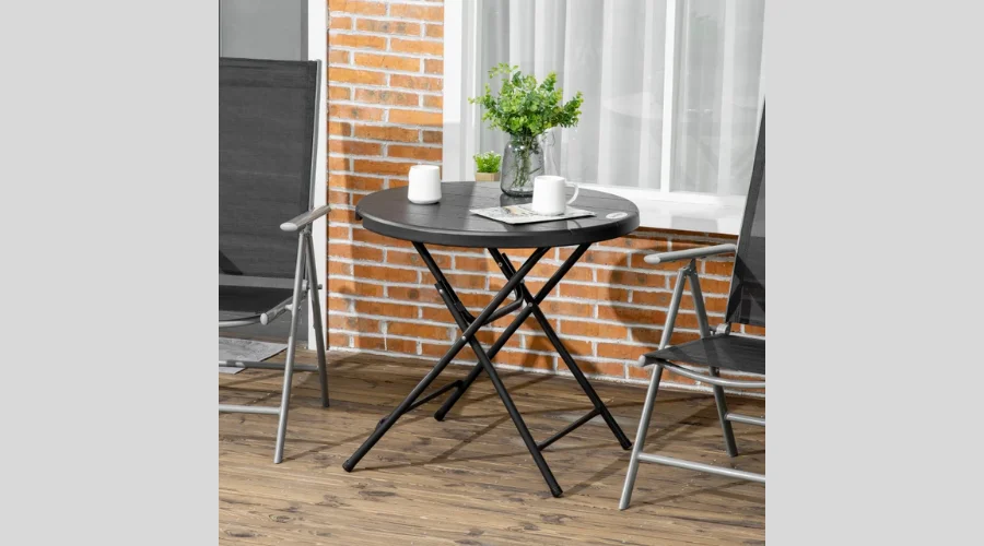 Outsunny garden table, round, foldable