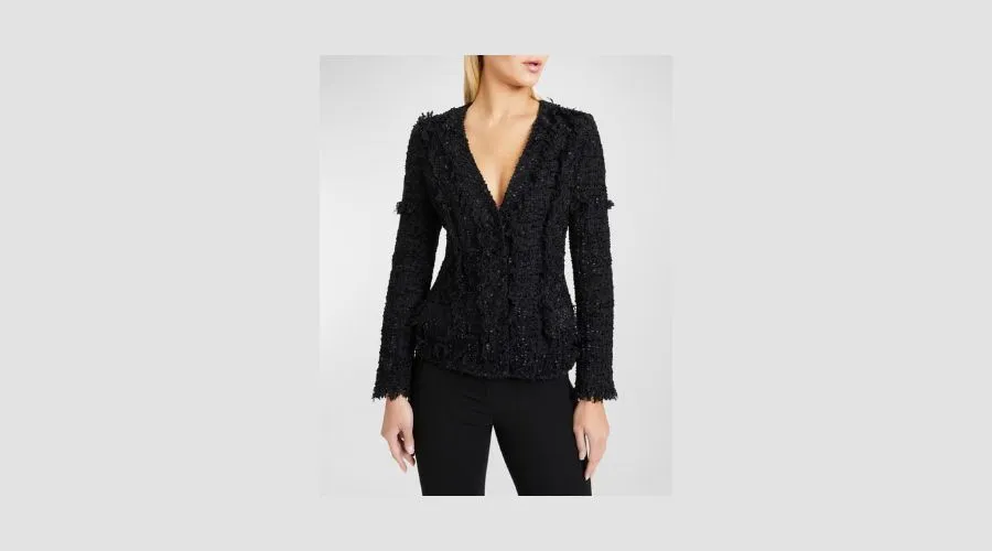 SANTORELLI Estela Snap-Front Tweed Jacket