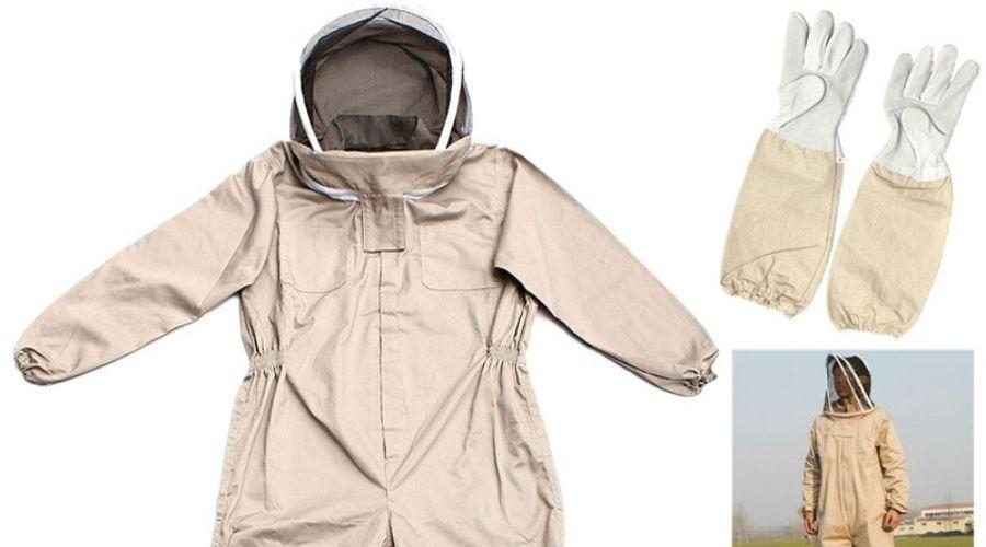 Cotton Full Body Beekeeping Clothing Clothes Suit Hat Gloves Jacket Protective Beekeeper Safety