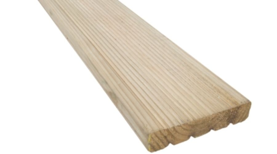 Pressure Treated Timber Decking Board 29mm x 124mm x 4.8m (Finished Size 26mm x 120 mm x 4.8m)
