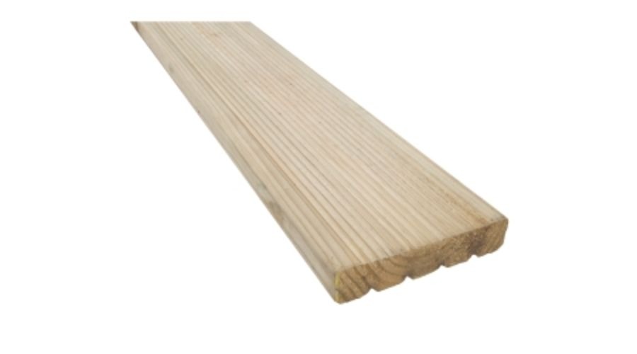 Bsw Green Treated Decking 29 x 124mm x 3.6m