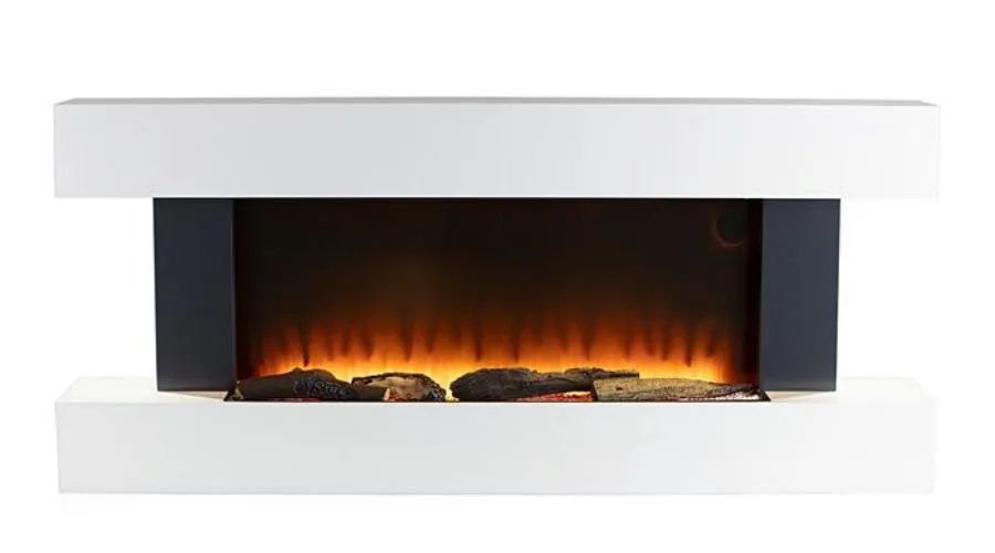 Warmlite Hingham Wall Mounted Electric Fire in white