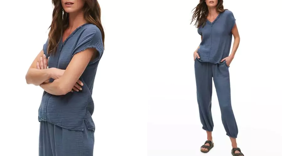 Draya V-Neck Gauze Tee