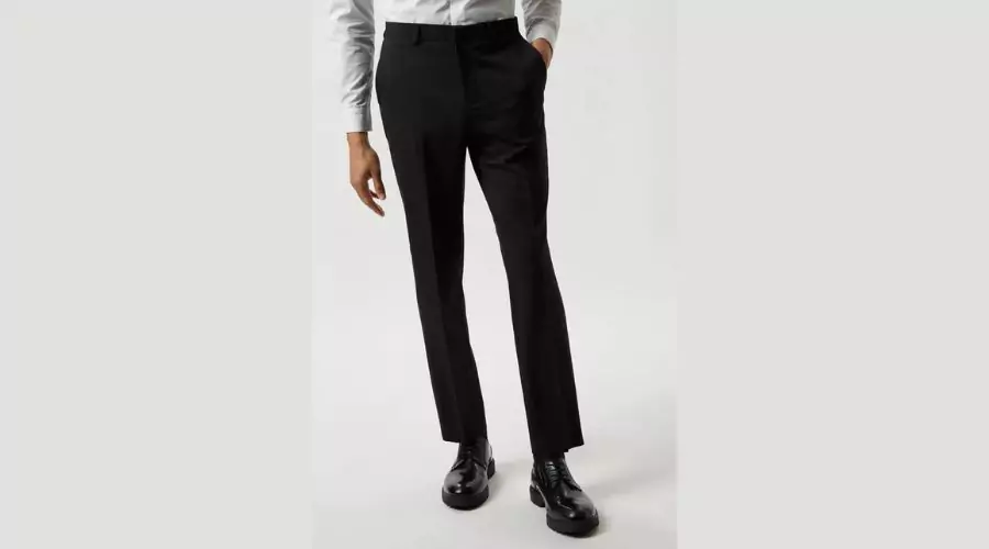 Slim Fit Black Essential Suit Trousers 