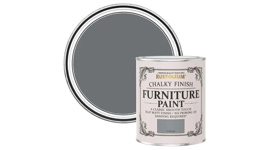 Rust-Oleum Chalky Furniture Paint - Anthracite - 750ml