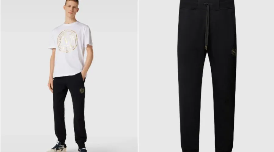 Versace Jeans Couture Sweatpants with label detail in black