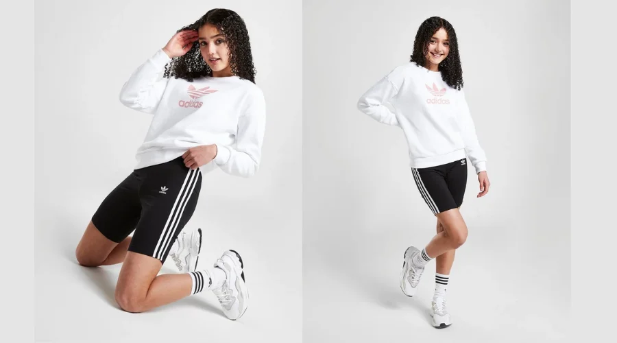 Adidas Originals Girls' 3-Stripes Trefoil Cycle Shorts Junior