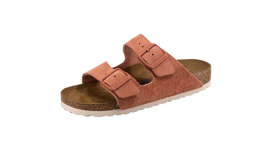 Arizona Soft Footbed Suede Slide Sandals - Narrow Pink