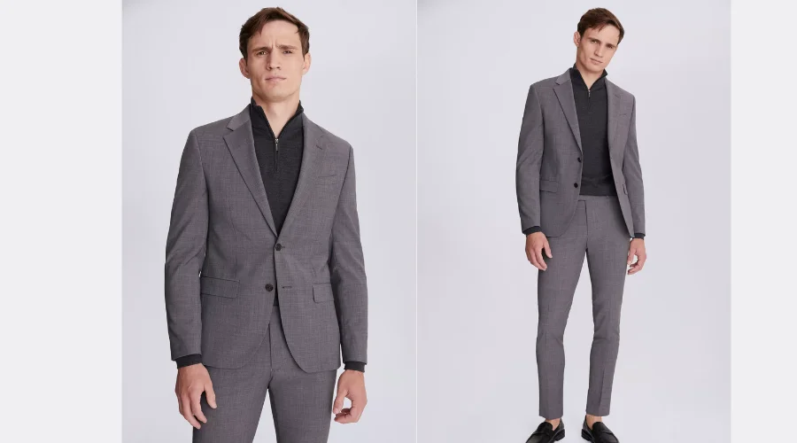 DKNY Slim fit grey suit