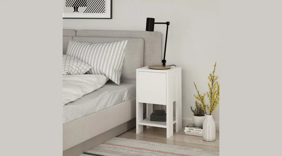 Ema Bed Side Table White