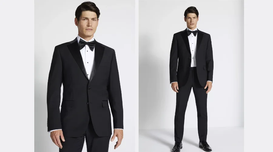 MOSS - Regular Fit Black Notch Lapel Suit