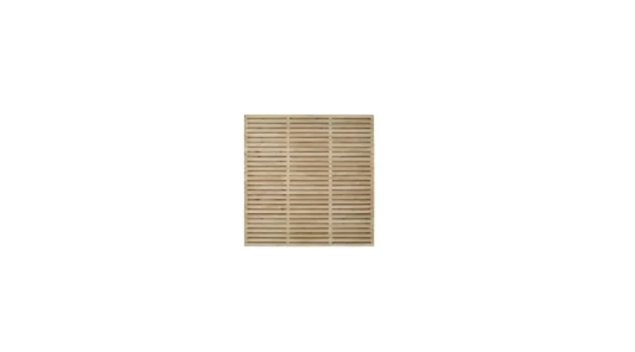 Pressure Treated Contemporary Double Slatted Fence