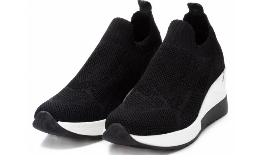 Xti - Black Wedge Sneakers