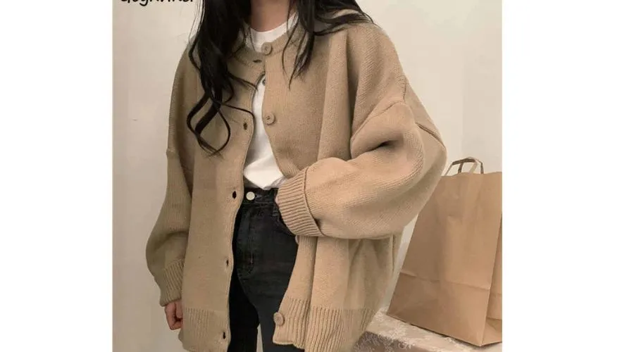 Womens Korean Loose Casual Knitting Students Harajuku
