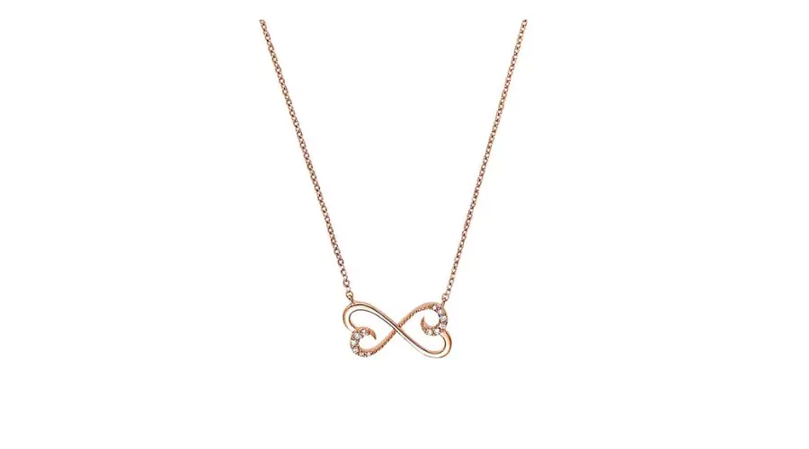 CUPID Chain with pendant for women, 925 sterling silver, zirconia synth. | Infinity Necklaces rose gold