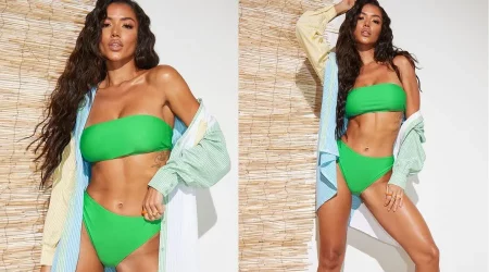 Tropical Vibes: Soak Up The Sun In A Stunning Green Bikini