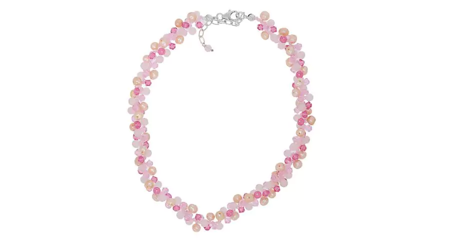 Luxxos Choker and Bracelet Set Rose Quartz Jewelry Sets Multicolored