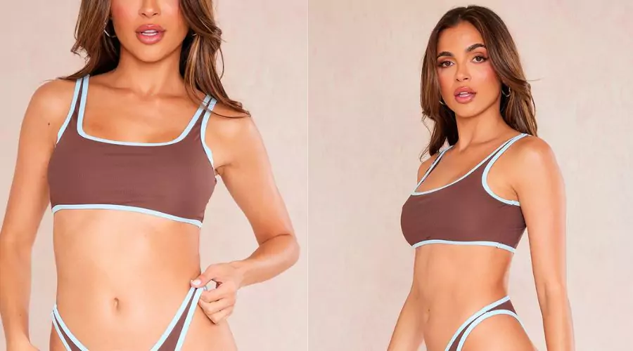 Mocha V Front Thong Bottom Bikini