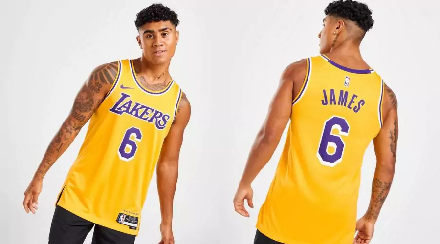 Nike NBA Los Angeles Lakers James #6 Swingman Jersey