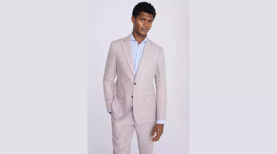 MOSS - Regular Fit Oatmeal Linen Suit
