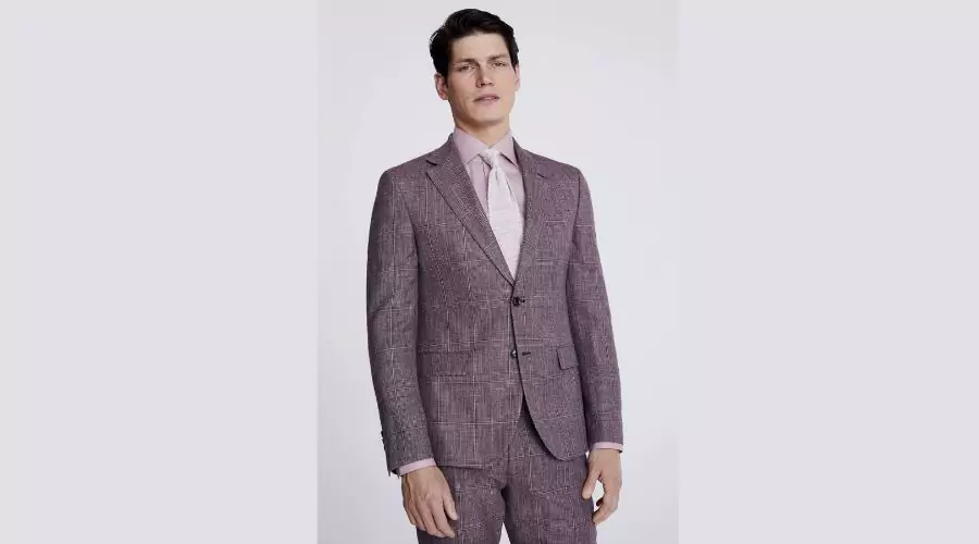 MOSS - Italian Slim Fit Quartz Check Suit