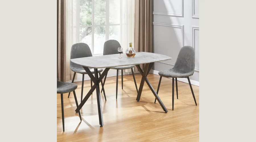 Athens Dining Room Table Set with 4 Chairs