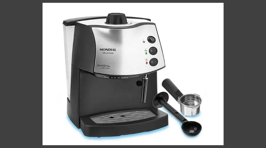 Mondial Coffee Cream Premium Espresso Machine C-08 Black/Silver - 15 Bar