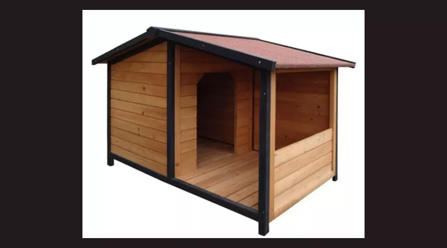 TK-PET ROCKY WOODEN KENNEL WITH PATIO