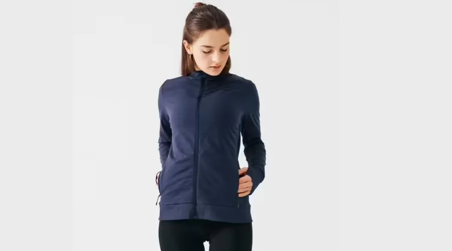 Women's Running Hooded Jacket Warm - dark blue