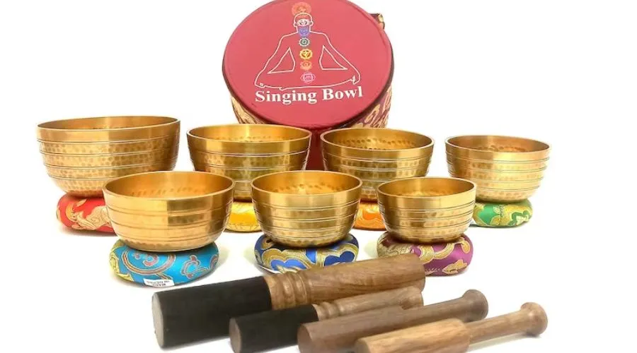 Handmade Tibetan Singing Bowl Set -Set of 7 Singing Bowls