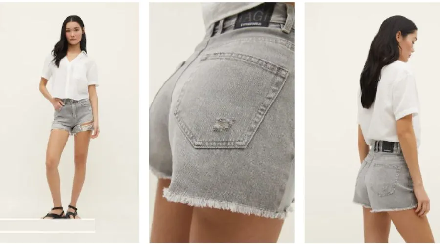 Ripped Denim Shorts