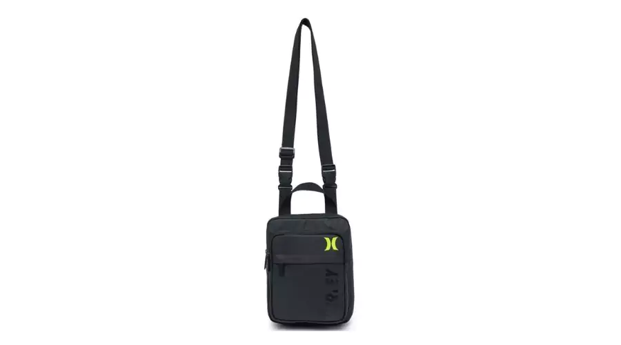Crossbody Shoulder Bag Waterproof Lap Strap Unisex - Black