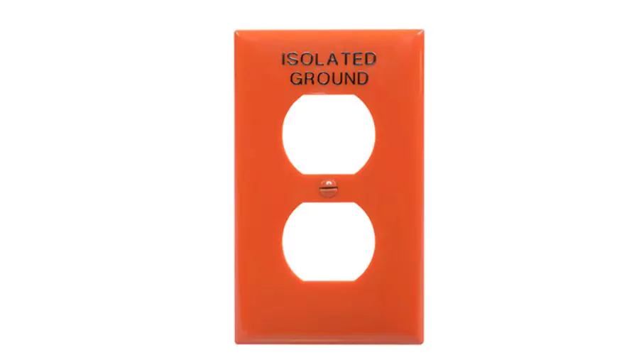 Duplex Plate with Earth Engraving Insulated Nylon Orange