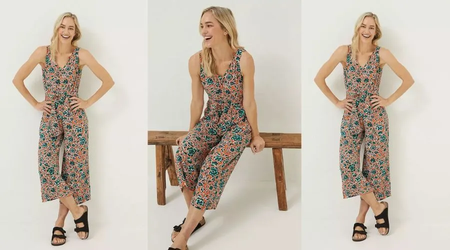 Aderyn sketched floral print jumpsuit | Feedhour